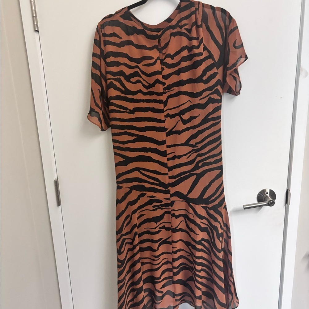 All Saints enki zephra animal print Short Sleeve dress - Picture 7 of 8